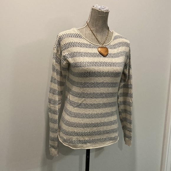 Bethany Mota Striped Scoop-Back Knit Sweater​​​​​​​ - Picture 2 of 16
